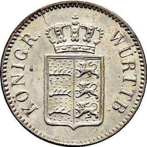 Anverso 3 kreuzers 1846 - valor de la moneda de plata - Wurtemberg, Guillermo I