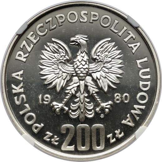 Anverso Pruebas 200 eslotis 1980 MW "Casimiro I el Restaurador" Plata - valor de la moneda de plata - Polonia, República Popular