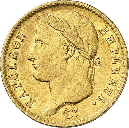 Аверс монеты - 20 франков 1814 года Q "Тип 1809-1815" Перпиньян - цена золотой монеты - Франция, Наполеон I