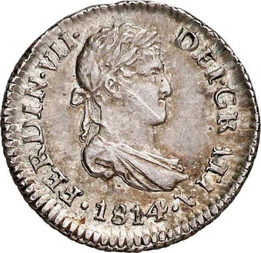 Аверс монеты - 1/2 реала 1814 года c CJ "Тип 1814-1833" - цена серебряной монеты - Испания, Фердинанд VII