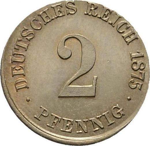 Аверс монеты - 2 пфеннига 1873-1877 года "Тип 1873-1877" Малый вес - цена  монеты - Германия, Германская Империя