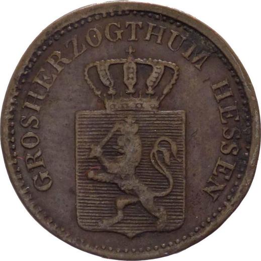Avers 1 Pfennig 1860 - Münze Wert - Hessen-Darmstadt, Ludwig III