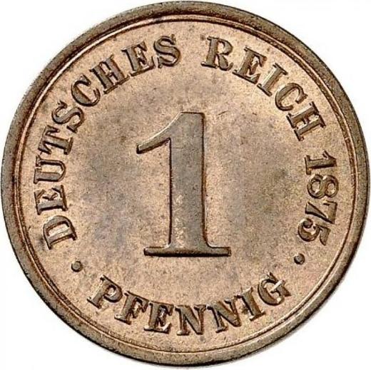 Аверс монеты - 1 пфенниг 1875 года B "Тип 1873-1889" - цена  монеты - Германия, Германская Империя