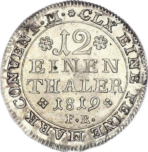 Reverso 1/12 tálero 1819 FR - valor de la moneda de plata - Brunswick-Wolfenbüttel, Carlos II