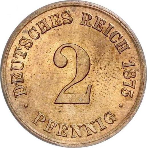 Anverso 2 Pfennige 1875 C "Tipo 1873-1877" - valor de la moneda  - Alemania, Imperio alemán