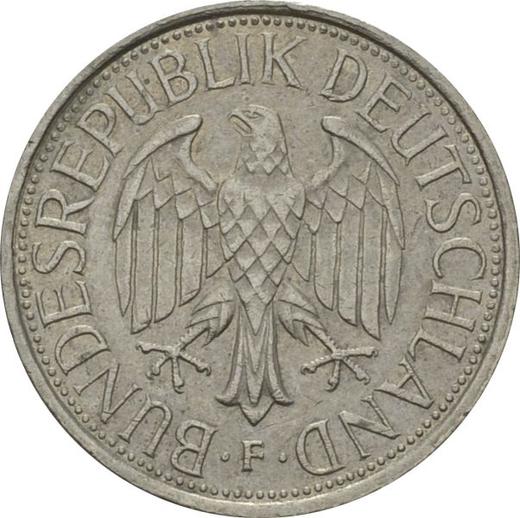 Rewers monety - 1 marka 1989 F - cena  monety - Niemcy, RFN