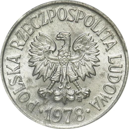 Аверс монеты - 20 грошей 1978 года MW - цена  монеты - Польша, Народная Республика