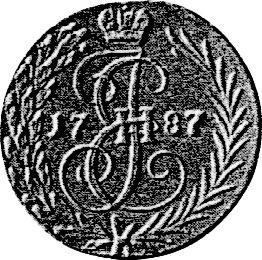 Реверс монеты - Пробная Денга 1787 года ТМ - цена  монеты - Россия, Екатерина II