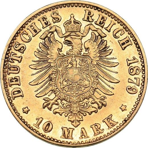 Реверс монеты - 10 марок 1879 года H "Гессен" - цена золотой монеты - Германия, Германская Империя