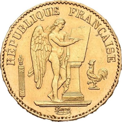 Obverse 20 Francs 1877 A "Type 1871-1898" Paris - France, Third Republic