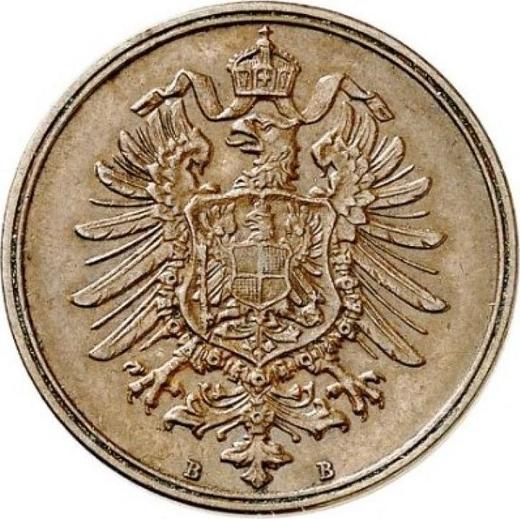 Reverso 2 Pfennige 1877 B "Tipo 1873-1877" - valor de la moneda  - Alemania, Imperio alemán