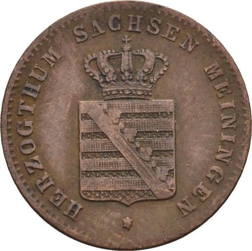 Аверс монеты - 1 пфенниг 1868 года - цена  монеты - Саксен-Мейнинген, Георг II