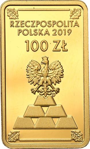 Awers monety - 100 złotych 2019 "Powrót złota do Polski" - cena złotej monety - Polska, III RP po denominacji