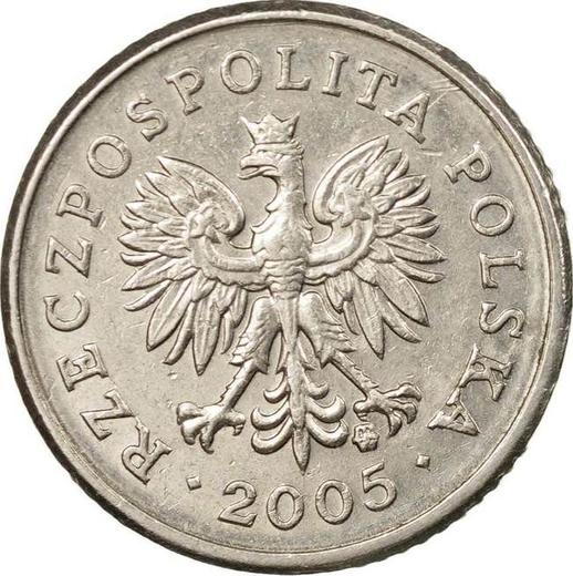 Аверс монеты - 10 грошей 2005 года MW - цена  монеты - Польша, III Республика после деноминации