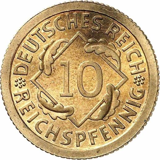 Аверс монеты - 10 рейхспфеннигов 1929 года F - цена  монеты - Германия, Bеймарская республика