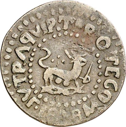 Реверс монеты - 1 куарто 1818 года M - цена  монеты - Филиппины, Фердинанд VII