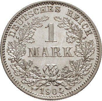 Awers monety - 1 marka 1904 E "Typ 1891-1916" - cena srebrnej monety - Niemcy, Cesarstwo Niemieckie