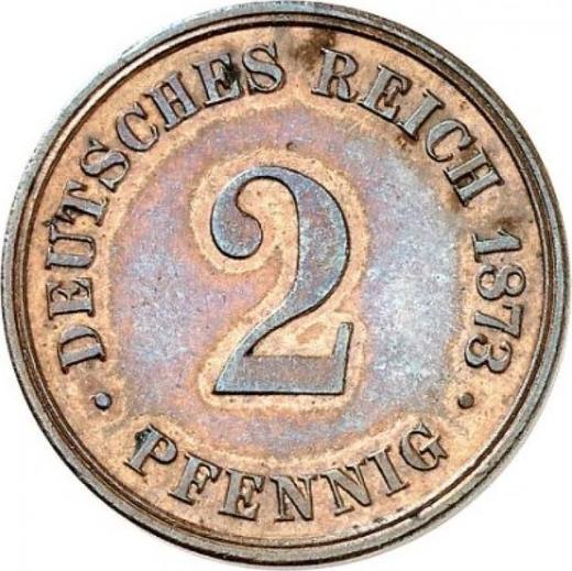 Аверс монеты - 2 пфеннига 1873 года B "Тип 1873-1877" - цена  монеты - Германия, Германская Империя