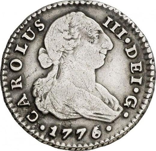 Аверс монеты - 1 реал 1776 года S CF - цена серебряной монеты - Испания, Карл III