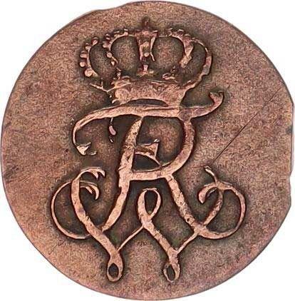 Аверс монеты - 1 пфенниг 1802 года A - цена серебряной монеты - Пруссия, Фридрих Вильгельм III