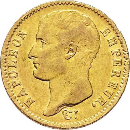 Awers monety - 20 franków 1807 U "Typ 1806-1807" Turyn - Francja, Napoleon I