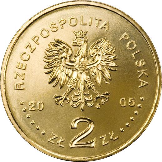 Аверс монеты - 2 злотых 2005 года MW UW "Иоанн Павел II" - цена  монеты - Польша, III Республика после деноминации