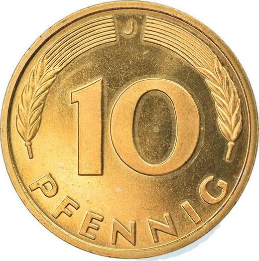 Аверс монеты - 10 пфеннигов 1998 года J - цена  монеты - Германия, ФРГ