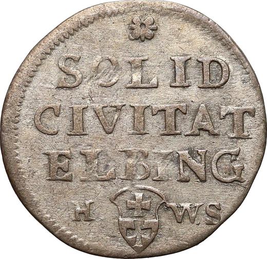 Reverso Szeląg 1761 HWS "de Elbląg" - valor de la moneda  - Polonia, Augusto III