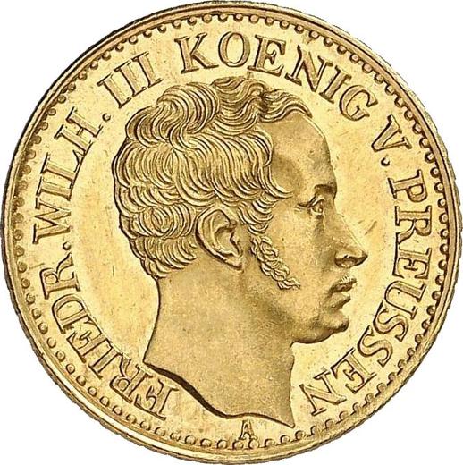 Аверс монеты - 1/2 фридрихсдора 1827 года A - цена золотой монеты - Пруссия, Фридрих Вильгельм III