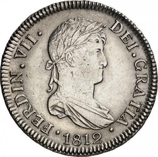 Аверс монеты - 4 реала 1812 года c CJ - цена серебряной монеты - Испания, Фердинанд VII