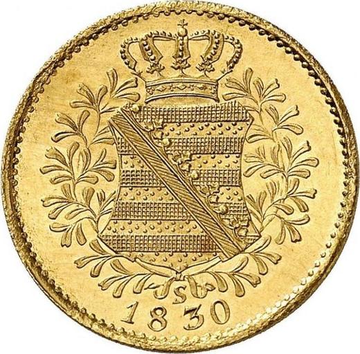 Reverso Ducado 1830 S - valor de la moneda de oro - Sajonia, Antonio