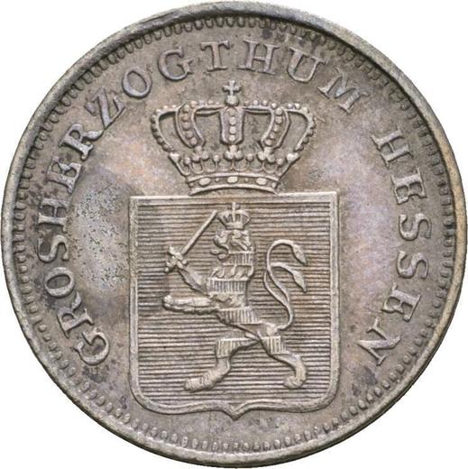 Anverso 3 kreuzers 1844 - valor de la moneda de plata - Hesse-Darmstadt, Luis II