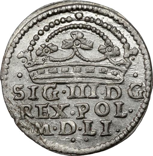 Аверс монеты - 1 грош 1608 года "Тип 1597-1627" - цена серебряной монеты - Польша, Сигизмунд III Ваза