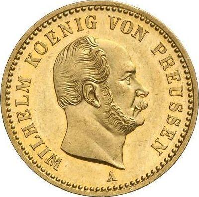 Awers monety - 1 krone 1862 A - cena złotej monety - Prusy, Wilhelm I