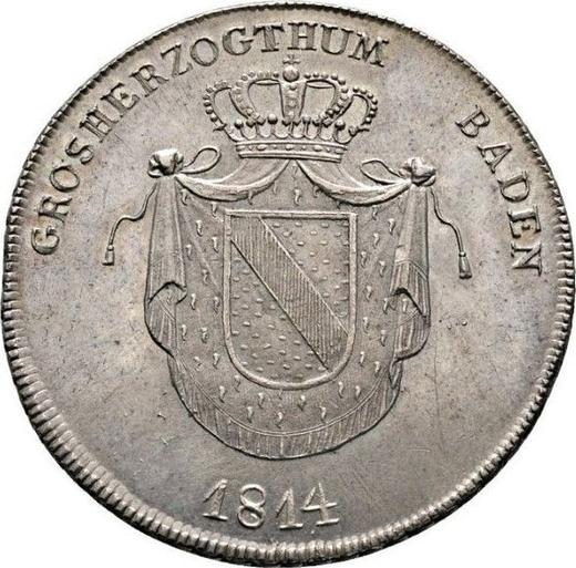 Anverso Tálero 1814 D "Tipo 1813-1814" - valor de la moneda de plata - Baden, Carlos II