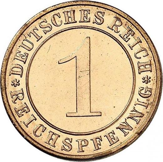 Аверс монеты - 1 рейхспфенниг 1925 года A - цена  монеты - Германия, Bеймарская республика