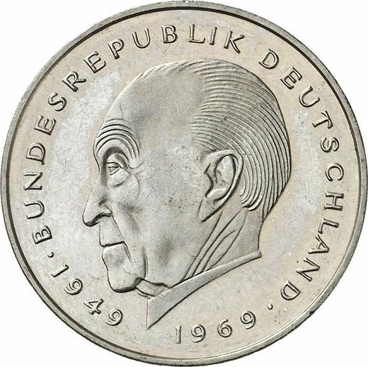 Аверс монеты - 2 марки 1985 года G "Аденауэр" - цена  монеты - Германия, ФРГ
