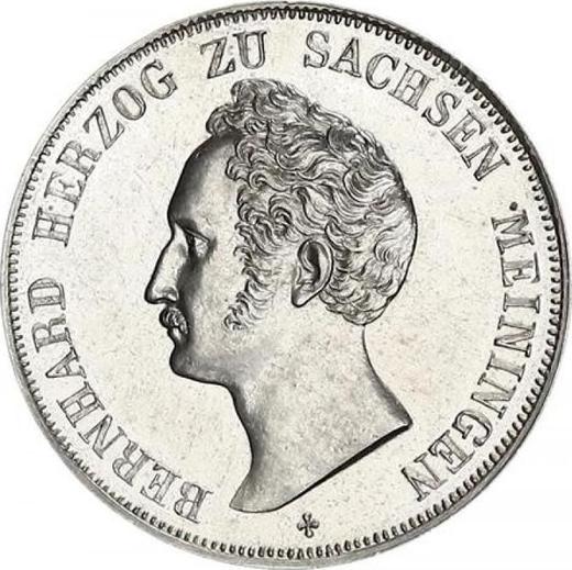 Аверс монеты - 1 гульден 1839 года - цена серебряной монеты - Саксен-Мейнинген, Бернгард II