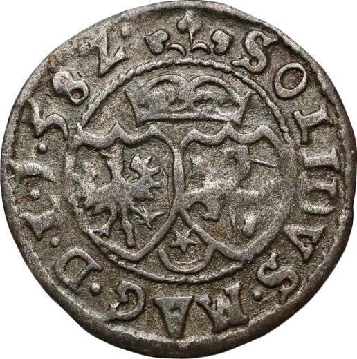 Реверс монеты - Шеляг 1582 года "Тип 1581-1585" - цена серебряной монеты - Польша, Стефан Баторий