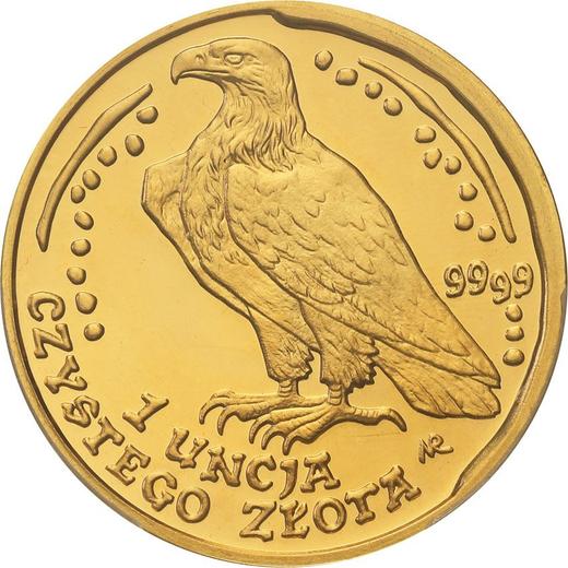Reverso 500 eslotis 1996 MW NR "Pigargo europeo" - valor de la moneda de oro - Polonia, República moderna