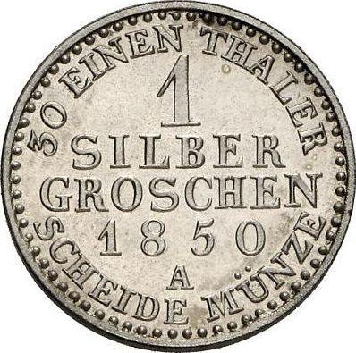 Reverso 1 Silber Groschen 1850 A - valor de la moneda de plata - Prusia, Federico Guillermo IV