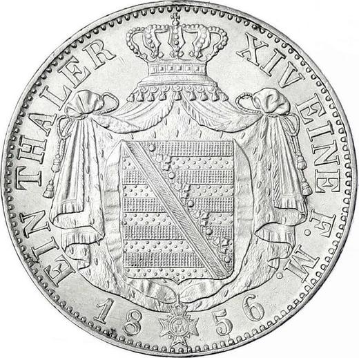 Reverso Tálero 1856 F - valor de la moneda de plata - Sajonia, Juan