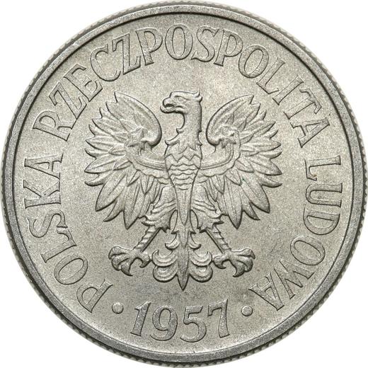 Anverso 50 groszy 1957 - valor de la moneda  - Polonia, República Popular