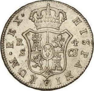 Reverse 4 Reales 1820 S CJ - Silver Coin Value - Spain, Ferdinand VII