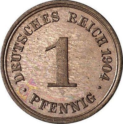 Obverse 1 Pfennig 1904 F "Type 1890-1916" -  Coin Value - Germany, German Empire
