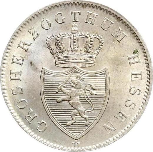 Awers monety - 6 krajcarów 1838 - cena srebrnej monety - Hesja-Darmstadt, Ludwik II