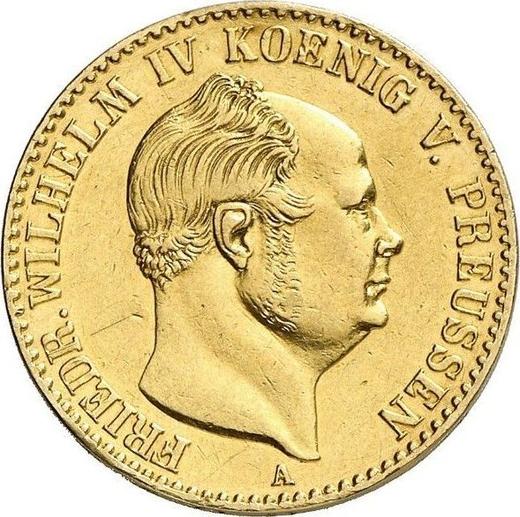 Awers monety - 1 krone 1859 A - cena złotej monety - Prusy, Fryderyk Wilhelm IV