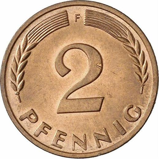 Awers monety - 2 fenigi 1968 F "Typ 1967-2001" - cena  monety - Niemcy, RFN