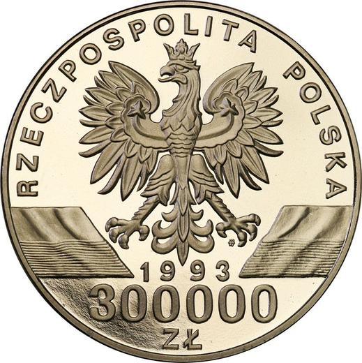 Obverse Pattern 300000 Zlotych 1993 MW ET "Barn swallow" Nickel -  Coin Value - Poland, III Republic before denomination