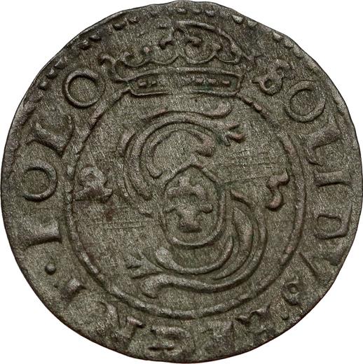 Аверс монеты - Шеляг 1625 года "Орел" - цена серебряной монеты - Польша, Сигизмунд III Ваза